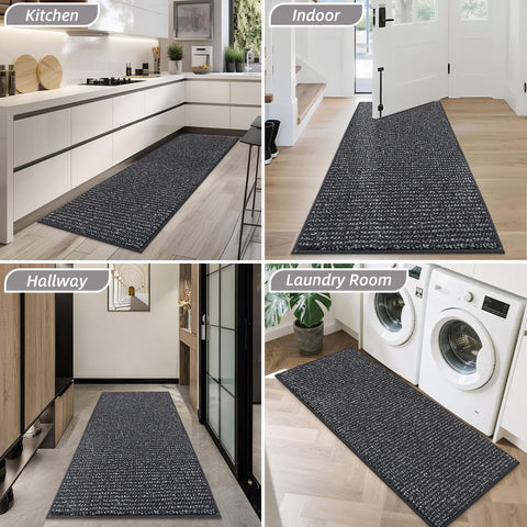 BEQHAUSE felpudo en ambiente doméstico estilo carbón integrándose con decoración