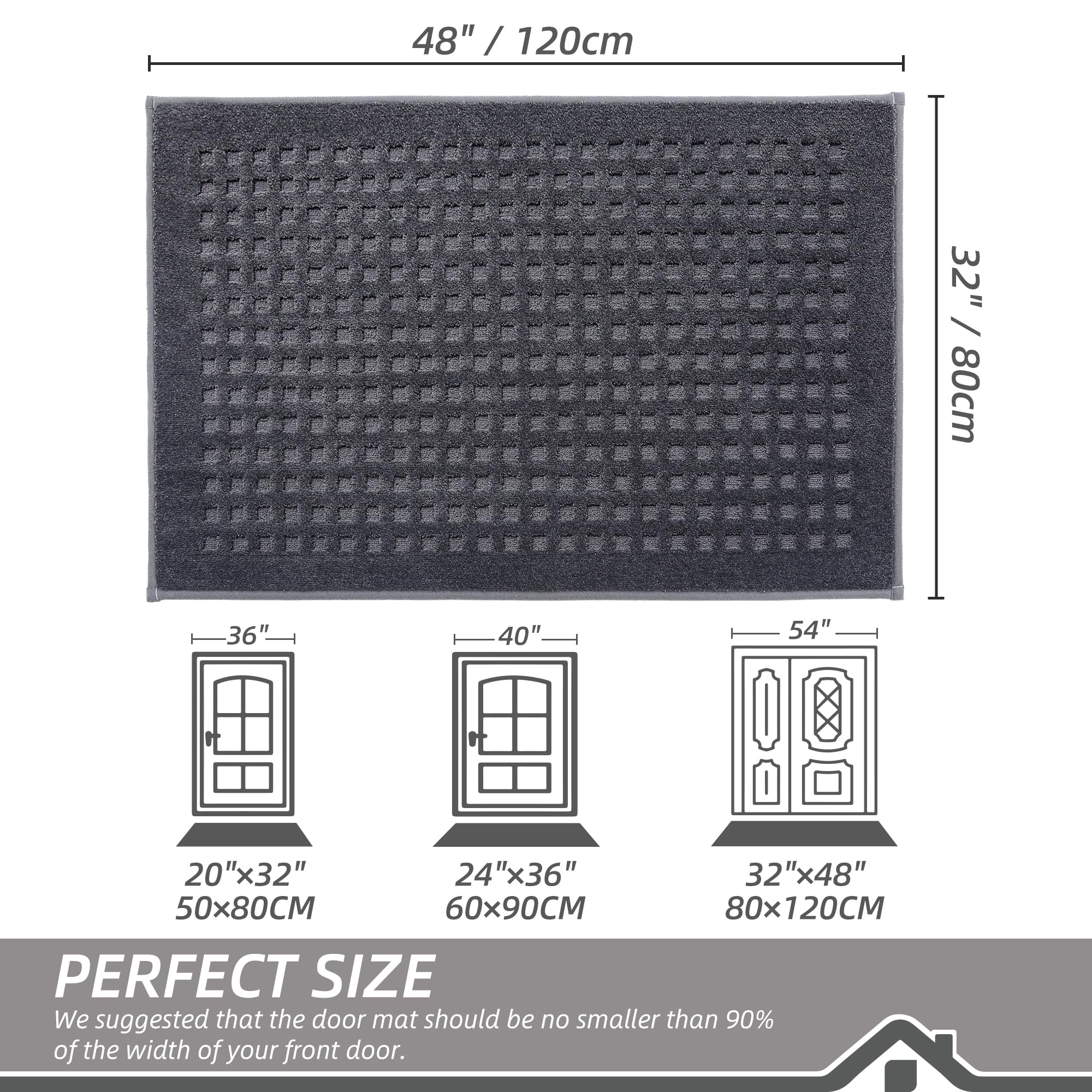 BEQHAUSE primer plano de textura waffle y fibras absorbentes beneficios
