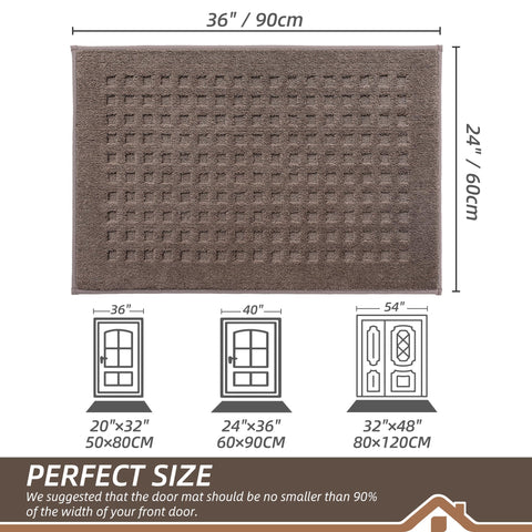 BEQHAUSE textura tipo gofre para raspar suciedad y absorber humedad rápidamente