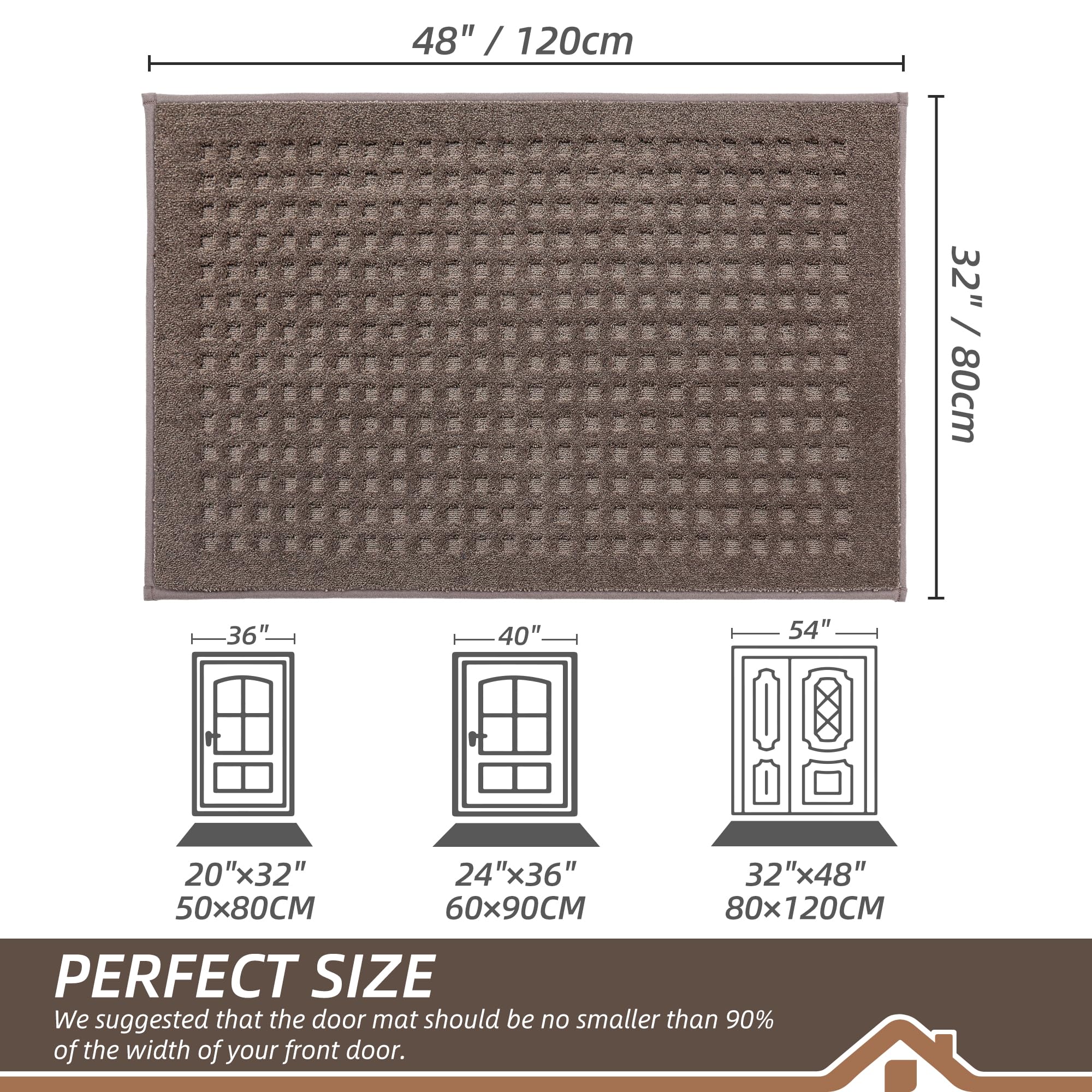 BEQHAUSE textura waffle de fibras que atrapan suciedad y absorben humedad