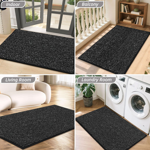BEQHAUSE felpudo con zapatos mojados mostrando absorción