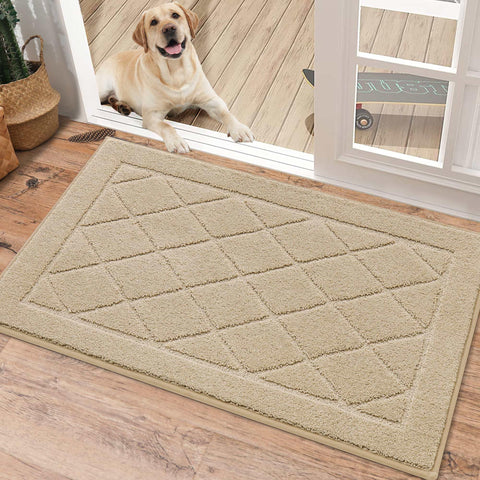 BEQHAUSE felpudo frontal elegante beige que protege su entrada