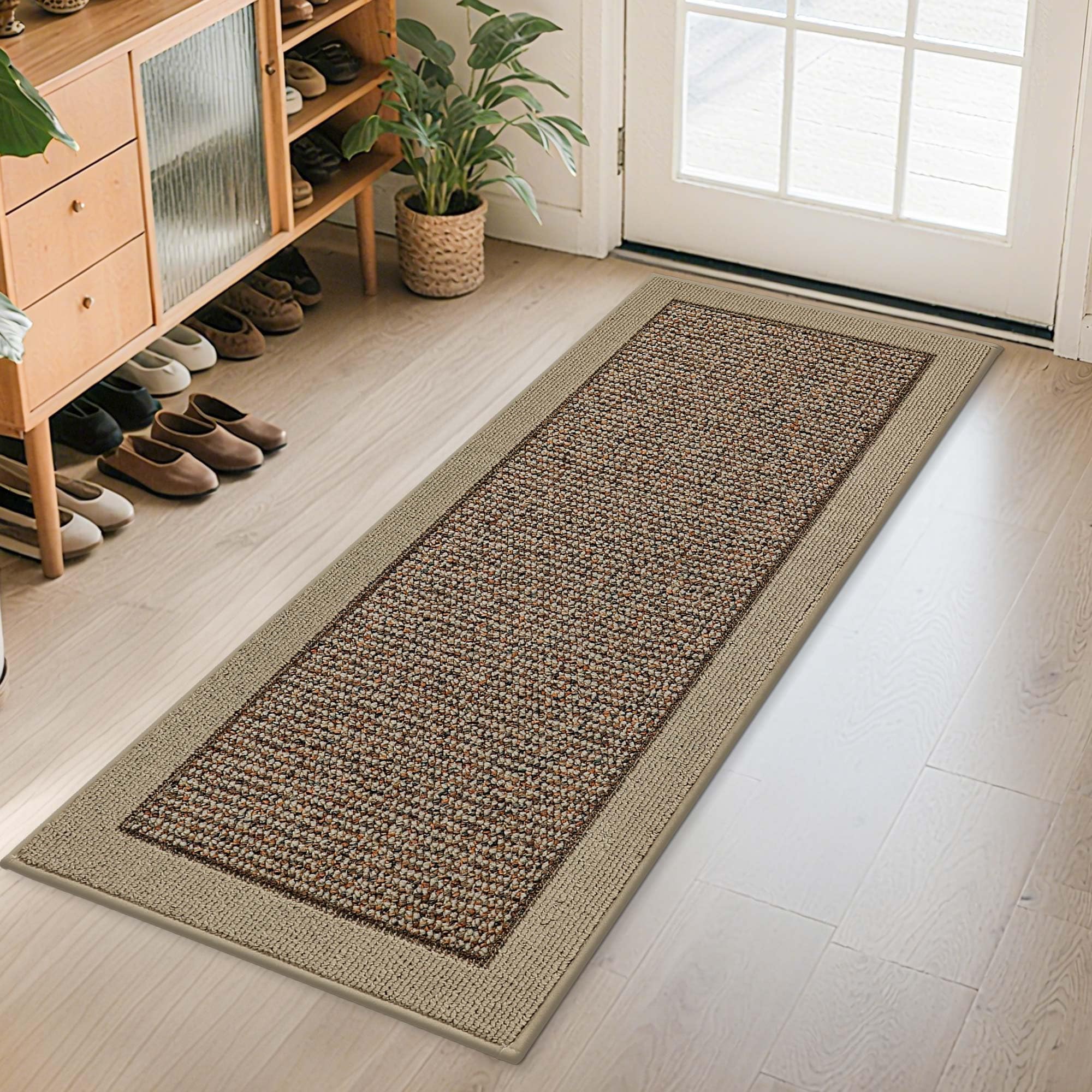 BEQHAUSE felpudo frontal taupe protege entrada y facilita limpieza