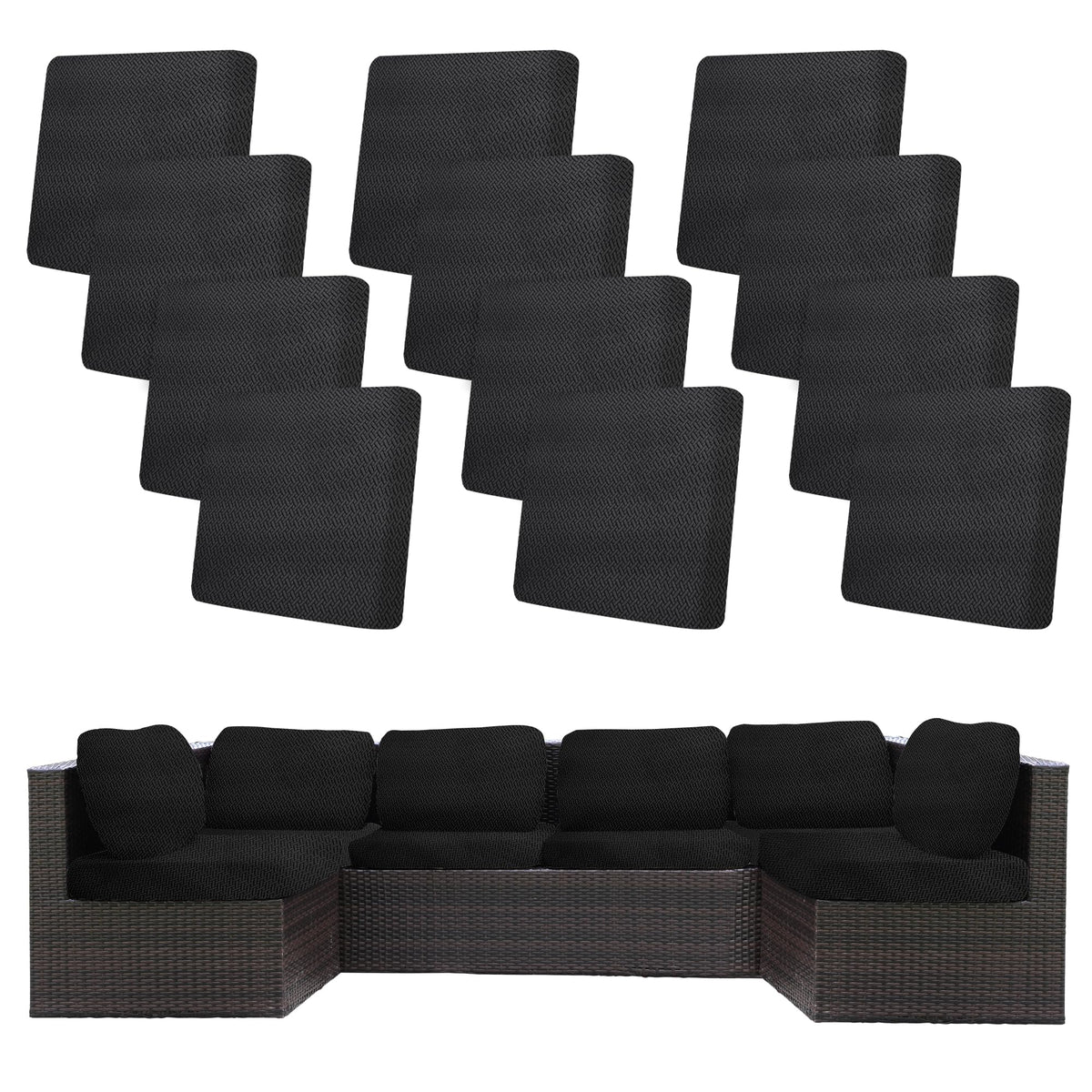 BIETYONE pack frontal de 12 fundas mostrando colores y patrón renovador