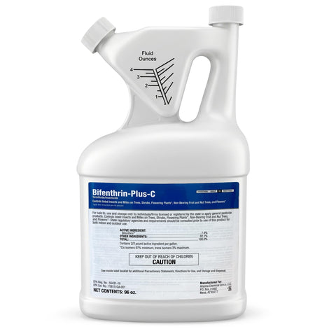 BIFENTHRIN-PLUS-C vista frontal del envase mostrando etiqueta y tamaño