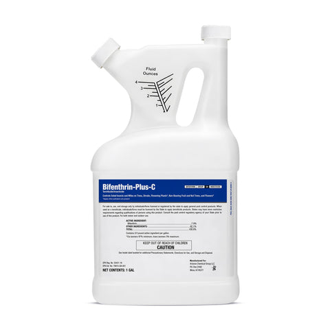 BIFENTHRIN-PLUS-C envase frontal mostrando volumen de 1 galón y uso doméstico