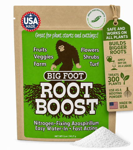 Big Foot envase frontal mostrando el polvo y beneficios enraizamiento