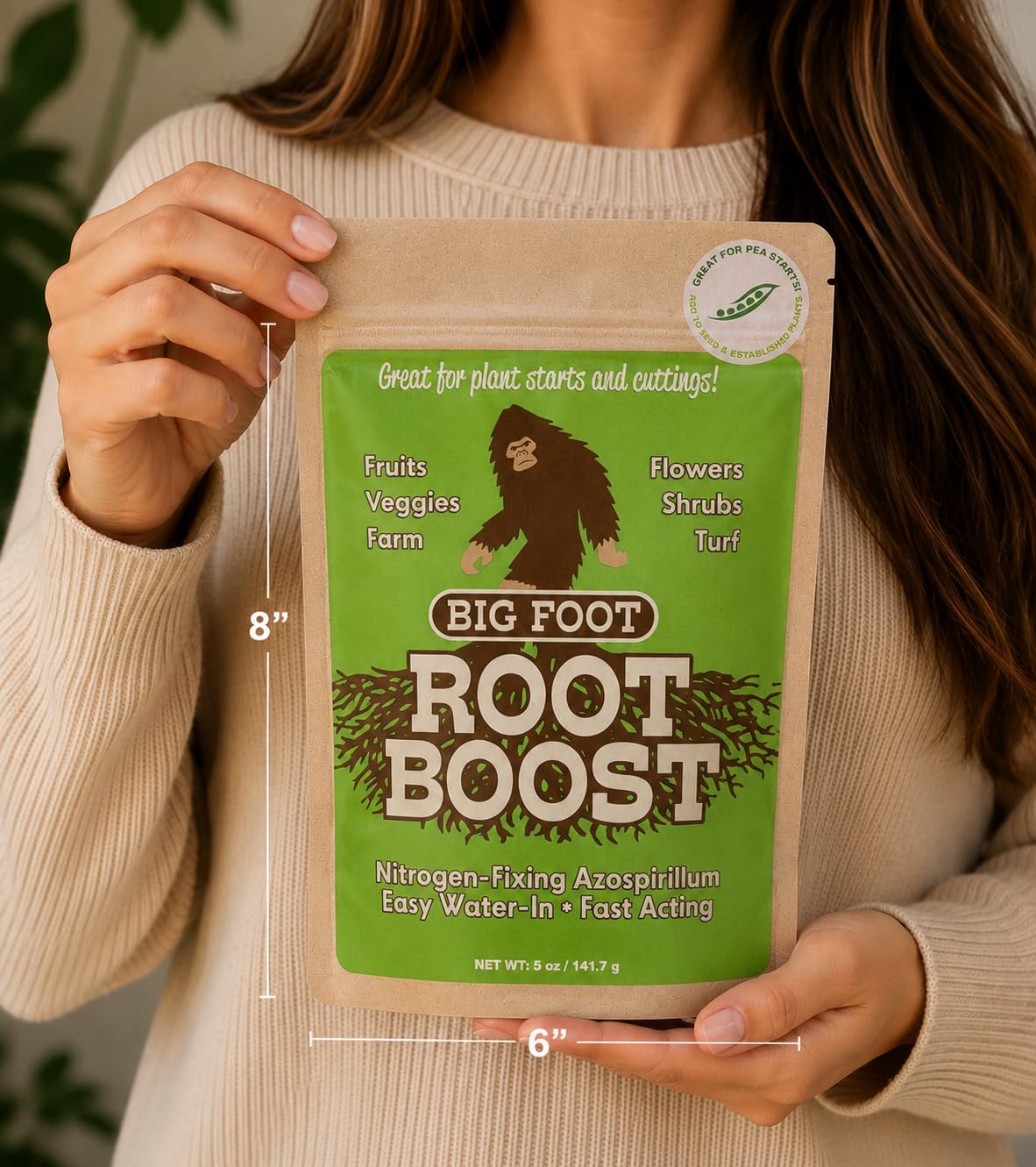 Big Foot etiqueta y detalles de formulación fabricado en EE. UU.