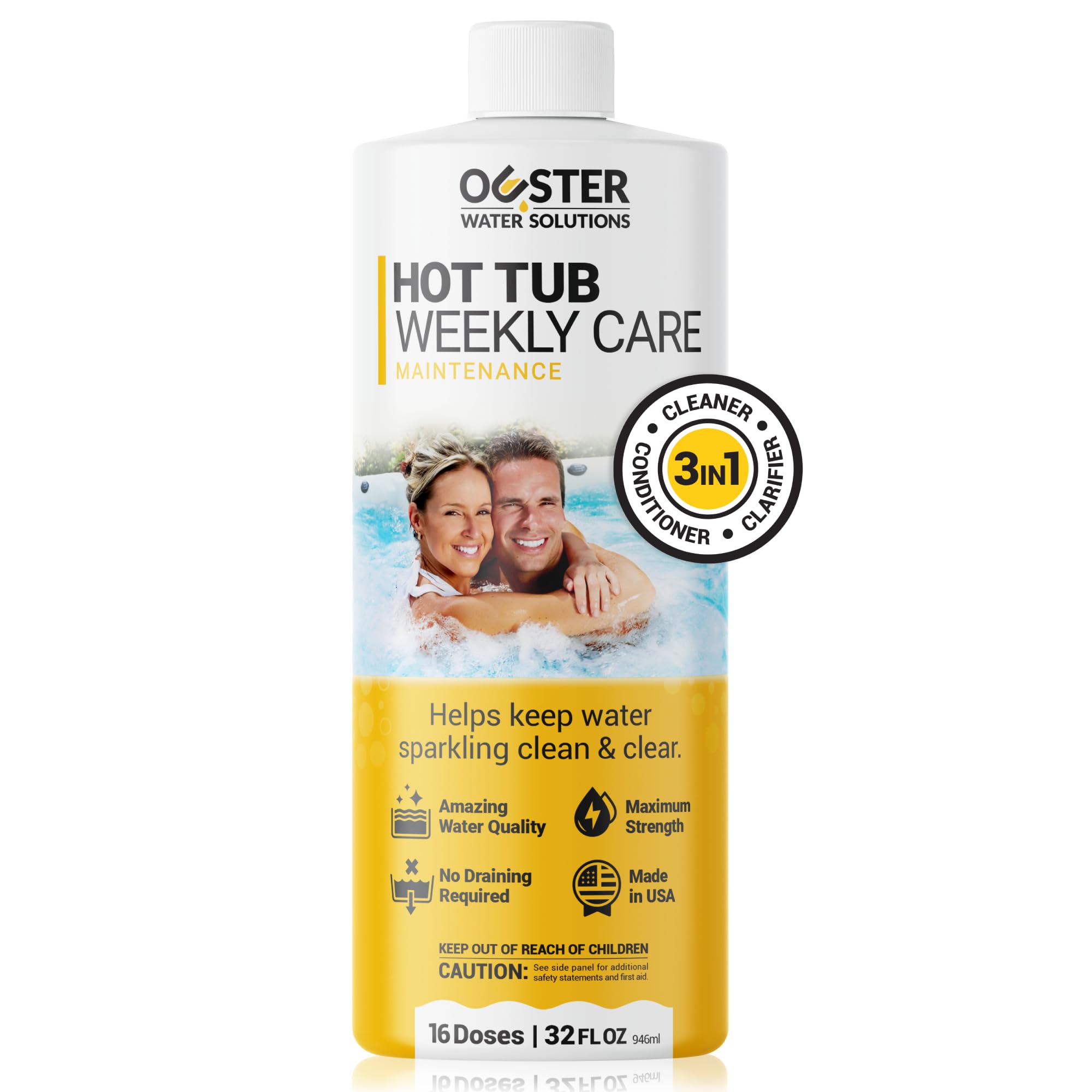 Bio Ouster botella frontal mostrando el envase y durabilidad