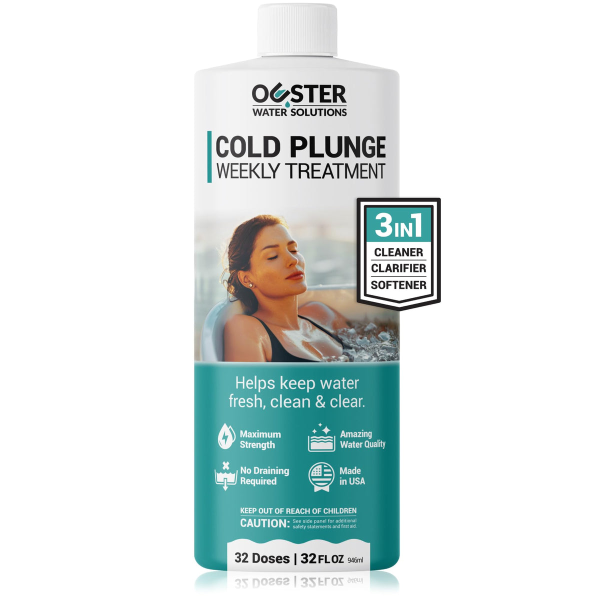 Bio Ouster botella frontal 32 oz mostrando etiqueta clara y uso práctico