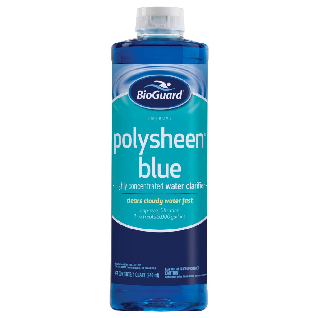 BioGuard Polysheen Blue envase frontal de 1 quart mostrando etiqueta clara y uso práctico