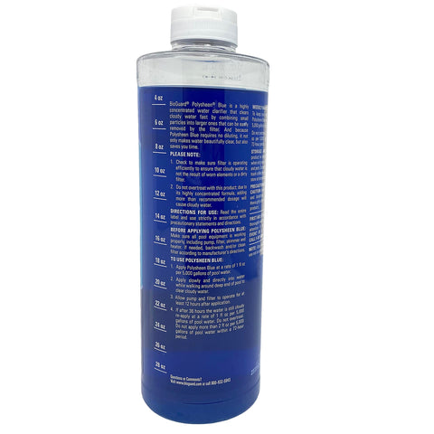 Detalle de la textura del líquido Polysheen Blue de BioGuard que evidencia su concentración