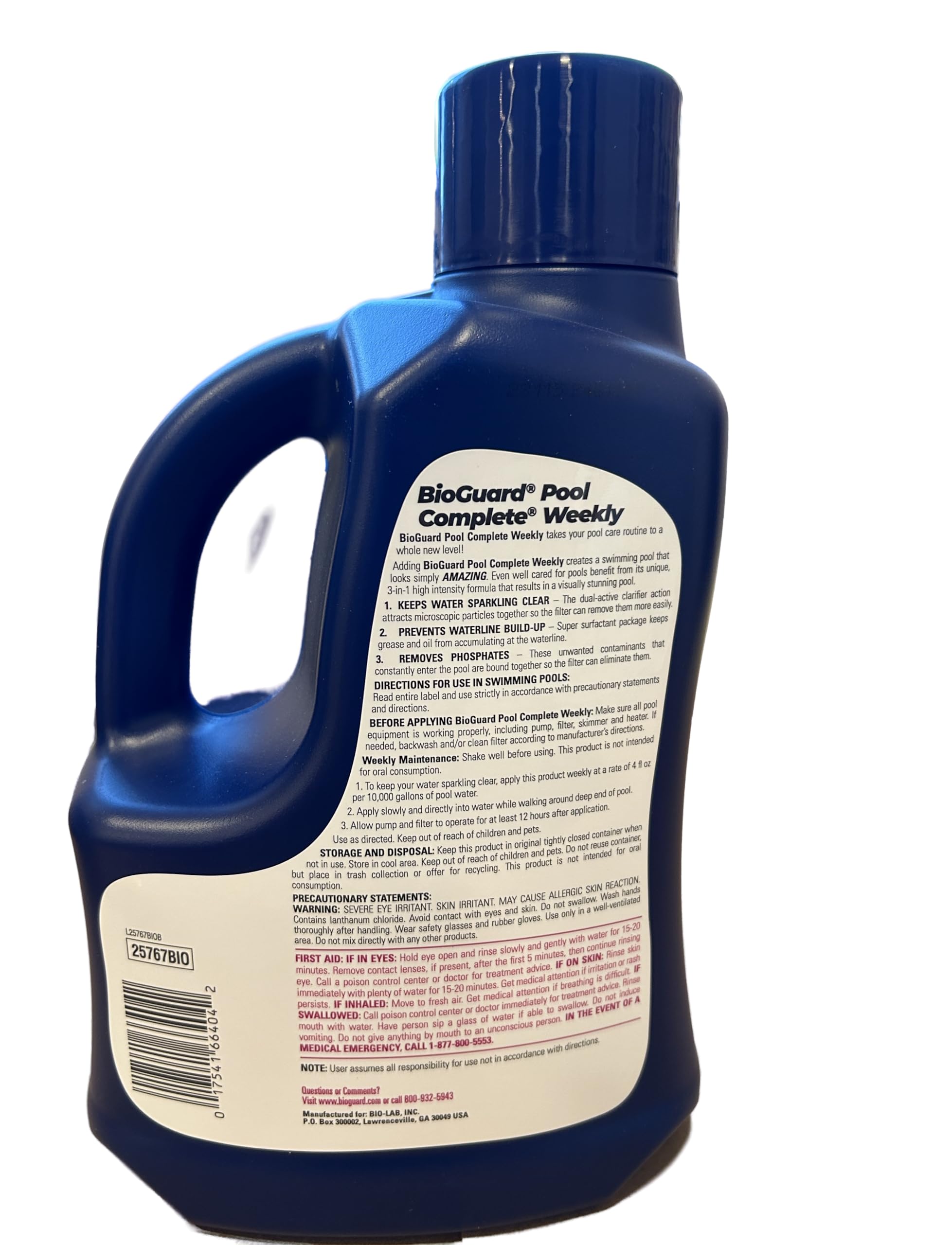 BioGuard detalle de textura de la solución que ilustra poder clarificante