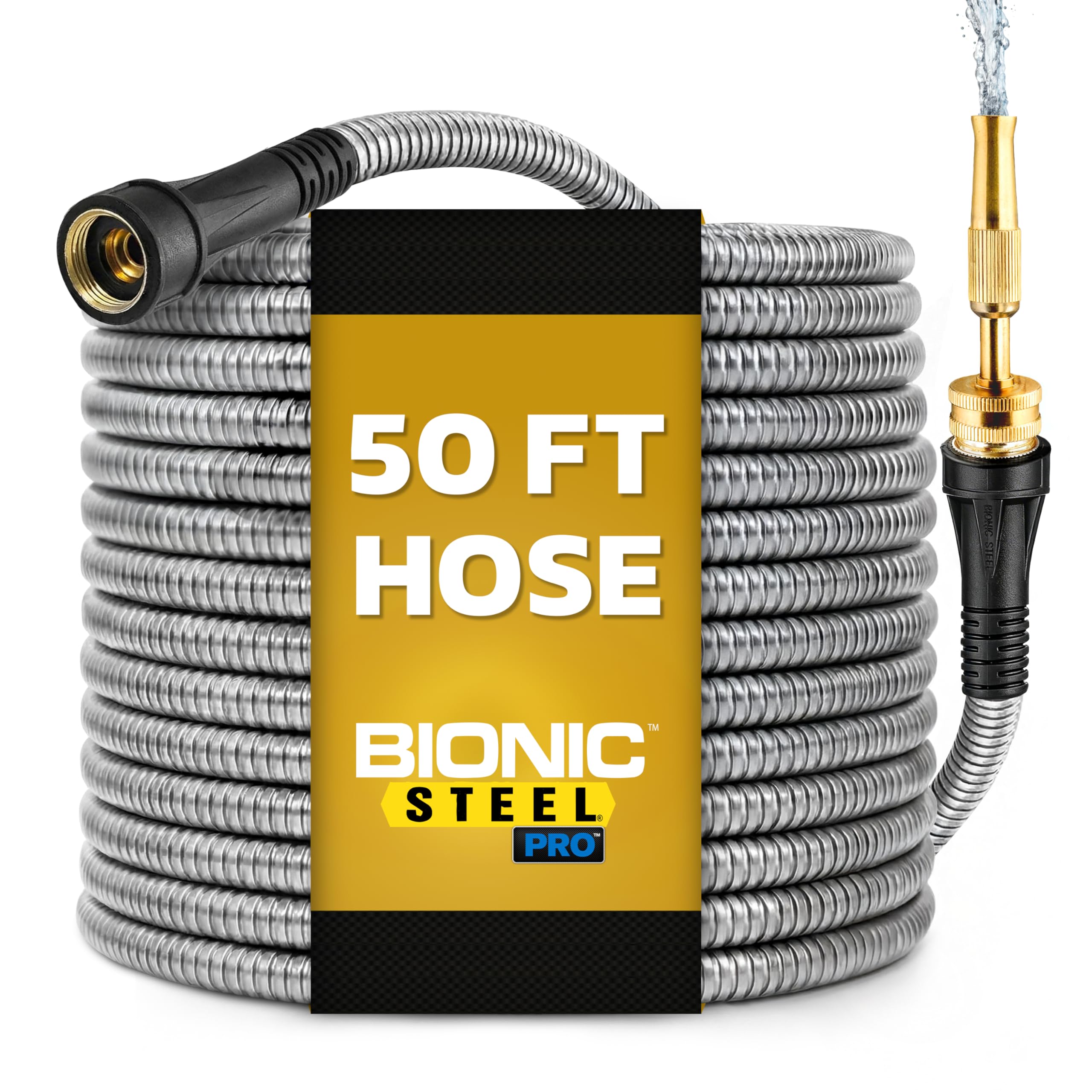 BIONIC STEEL manguera frontal enrollada lista para usar, ahorro de espacio
