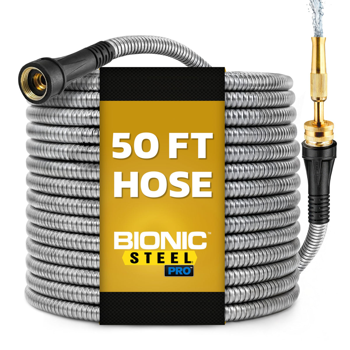 BIONIC STEEL manguera frontal enrollada lista para usar, ahorro de espacio