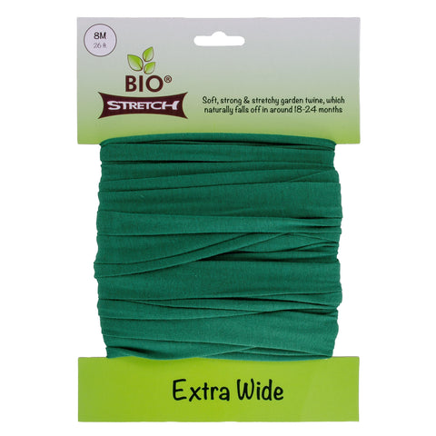 Biostretch imagen frontal del rollo mostrando longitud y color verde para un soporte seguro
