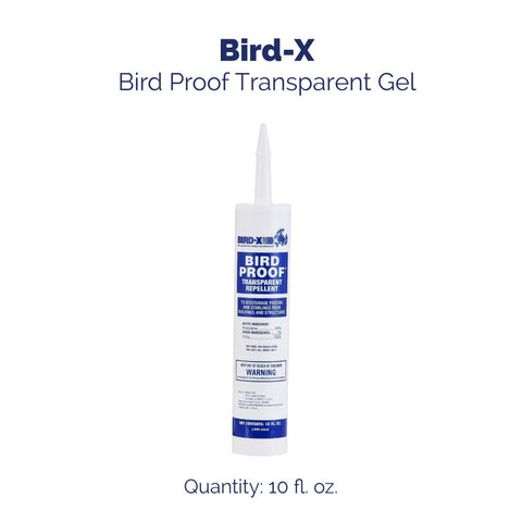 Bird-X textura del gel en primer plano, demostrando adherencia efectiva