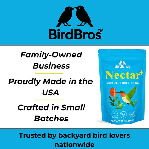 BIRDBROS etiqueta con ingredientes demostrando fórmula sin colorantes