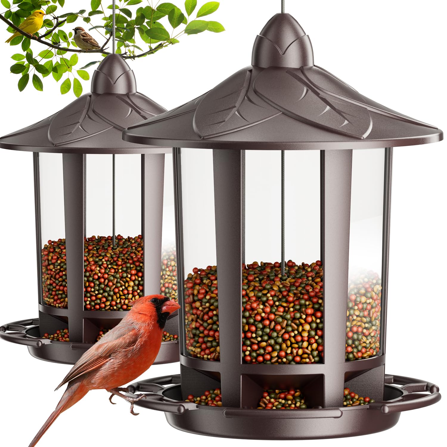 Birdream comedero castillo frontal, diseño decorativo y funcional para jardín