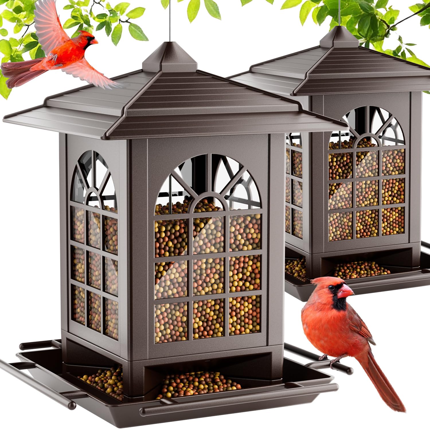 Birdream vista frontal del comedero mostrando diseño clásico y capacidad