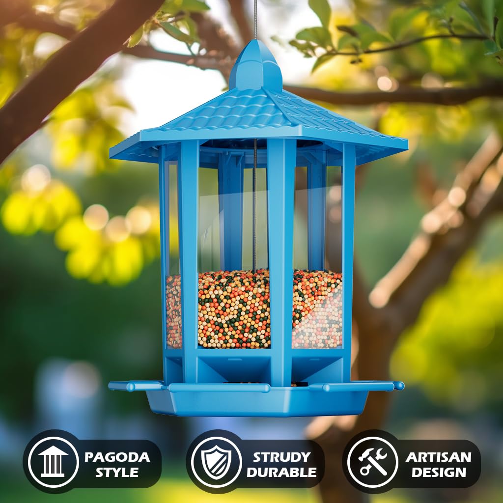 birdream pack de dos comederos en jardín ideal para atraer varias especies