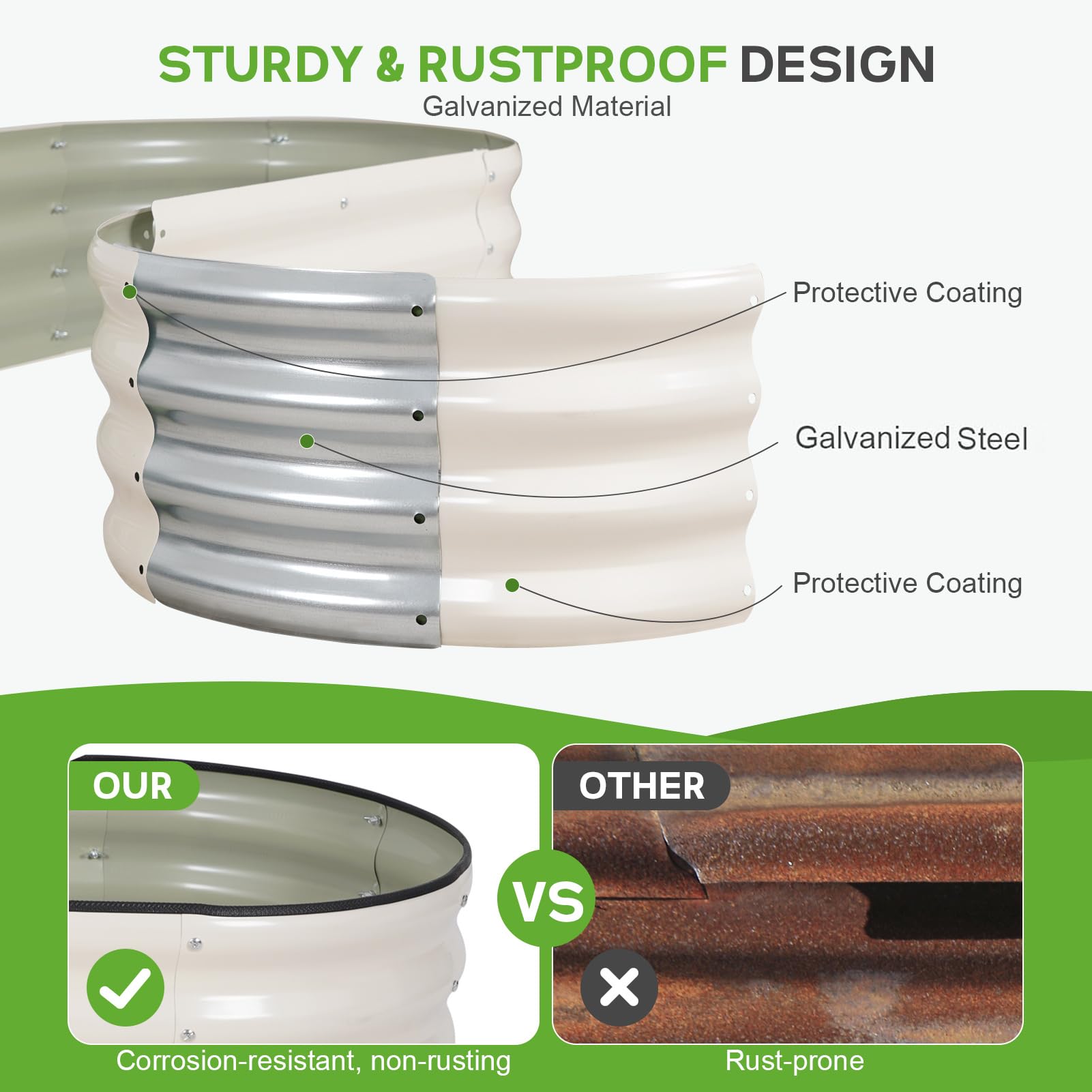 BIRDSINYARD cama elevada con hortalizas creciendo, optimiza el espacio