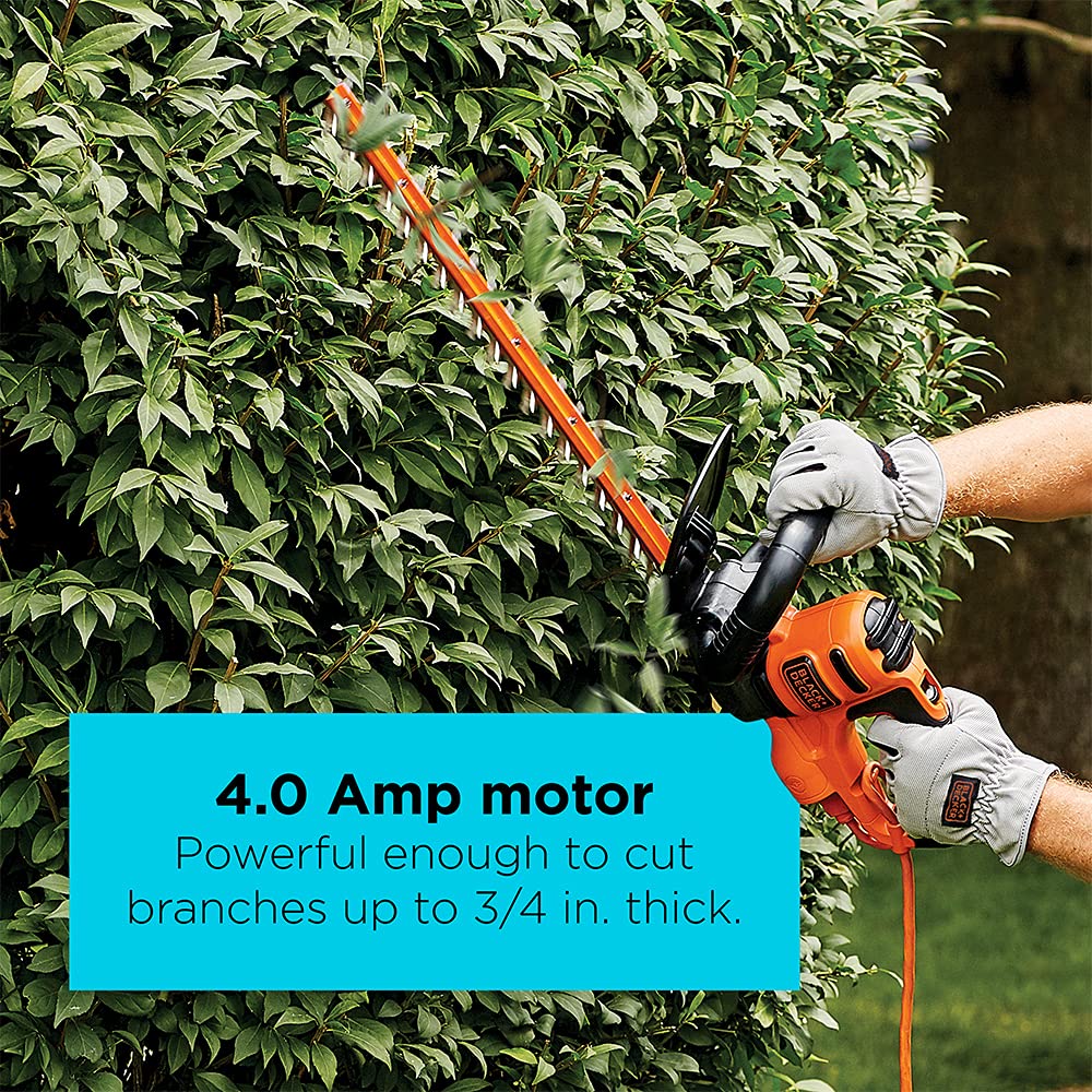 BLACK+DECKER cortasetos en uso en jardín agiliza el recorte de setos