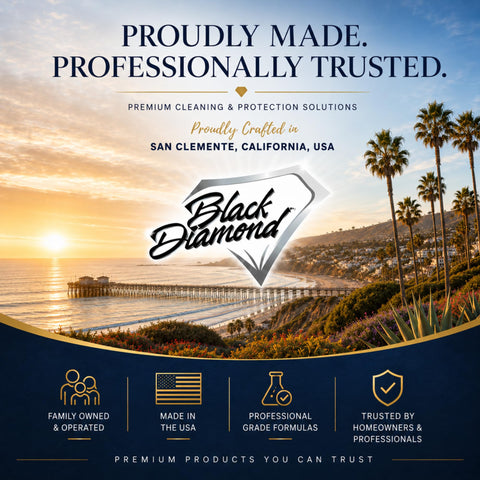 Black Diamond Stoneworks técnico usando el producto para mantenimiento profesional