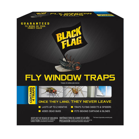 Black Flag trampa frontal en ventana mostrando diseño discreto y eficacia