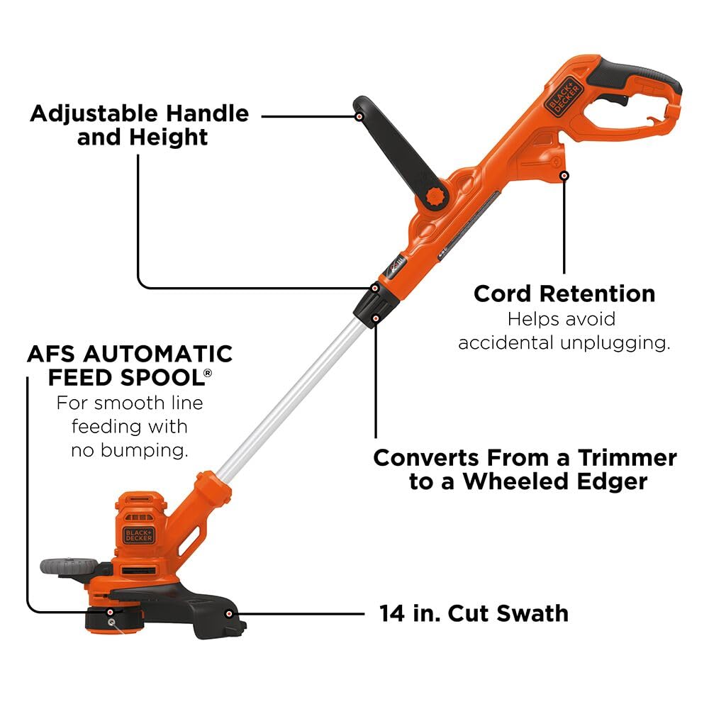 BLACK+DECKER detalle de la rueda guía que facilita bordear con precisión