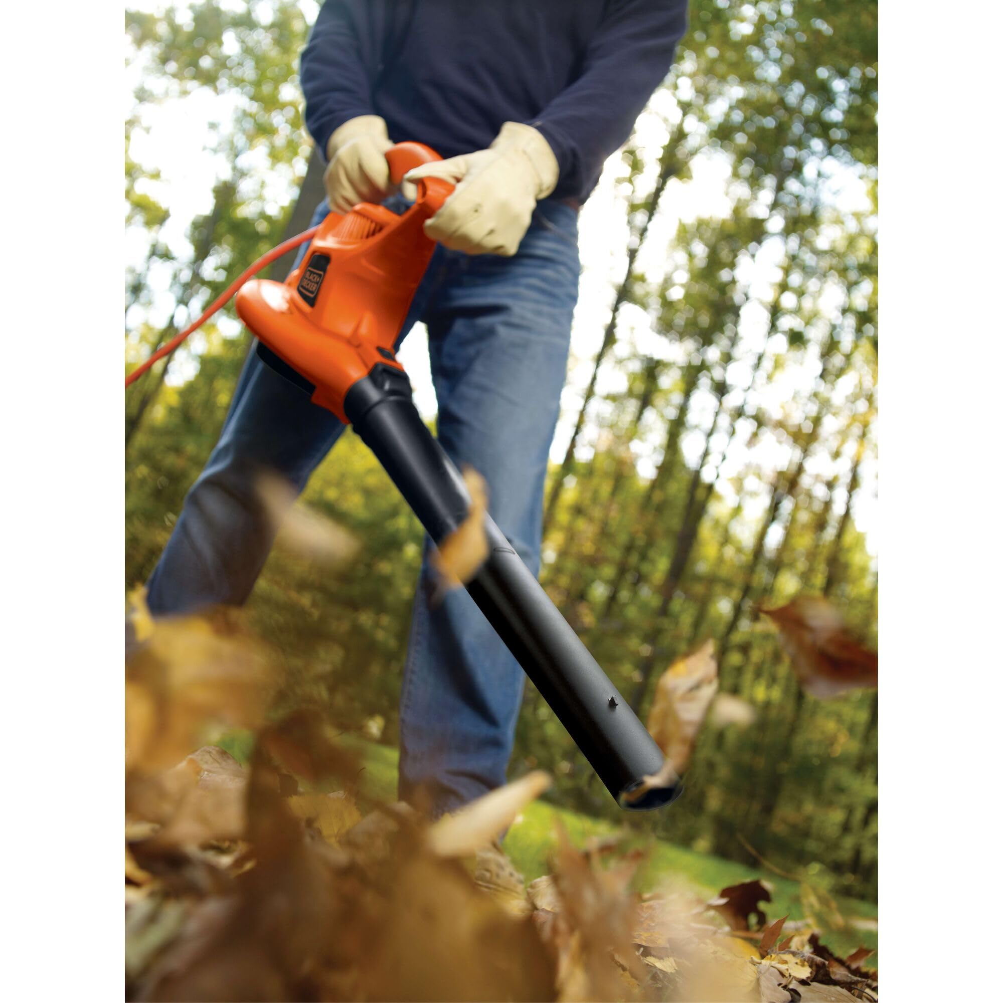 BLACK+DECKER BV3600 etiqueta con especificaciones de 12 amperios y 230 mph