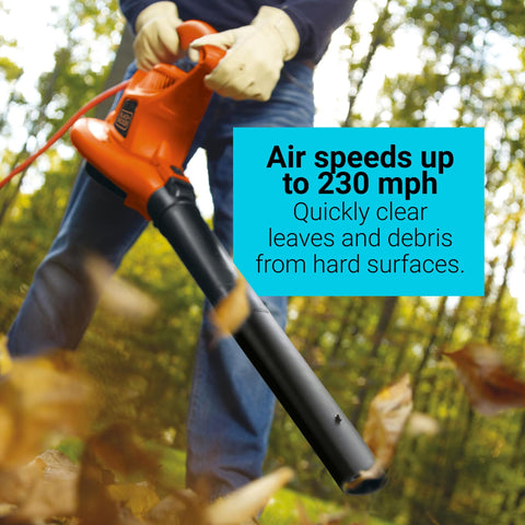 BLACK+DECKER BV3600 tubo de aspiración montado listo para recoger hojas
