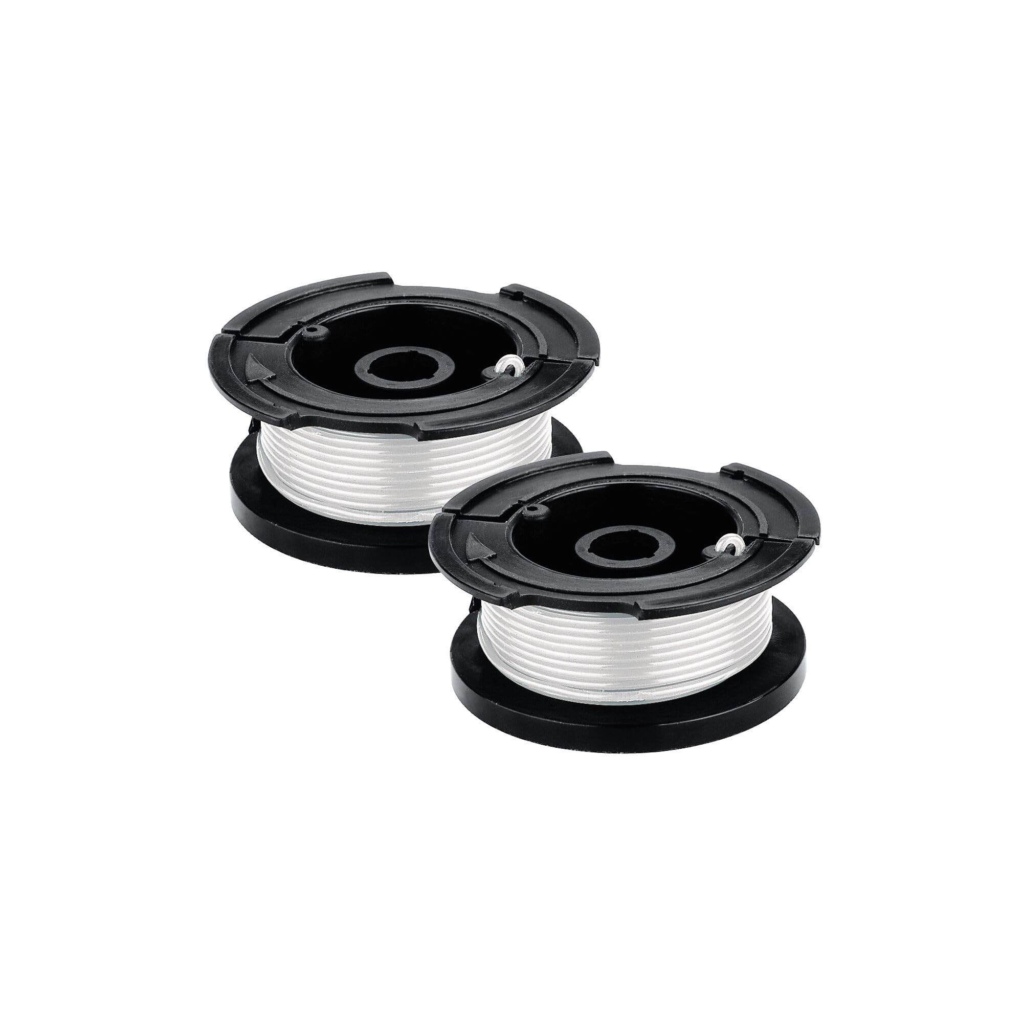 BLACK+DECKER bobina junto a cinta métrica mostrando longitud de 30 pies
