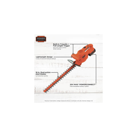 BLACK+DECKER detalle de la hoja de 18 pulgadas para cortes precisos y duraderos