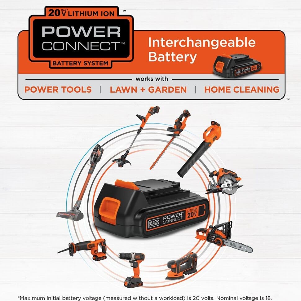 BLACK+DECKER batería y cargador incluidos listos para uso inmediato en el jardín