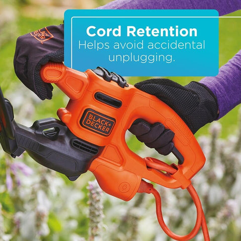 BLACK+DECKER retención del cordón que evita desconexiones y mejora seguridad