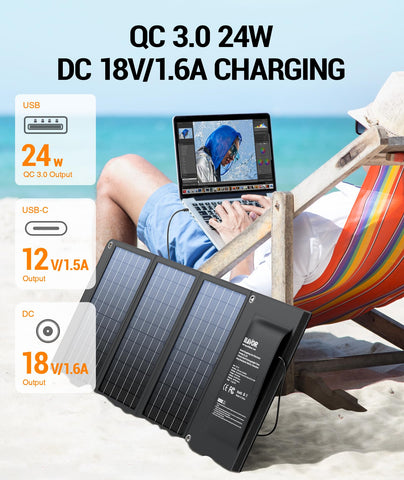 BLAVOR puertos USB y DC visibles, recarga versátil de dispositivos