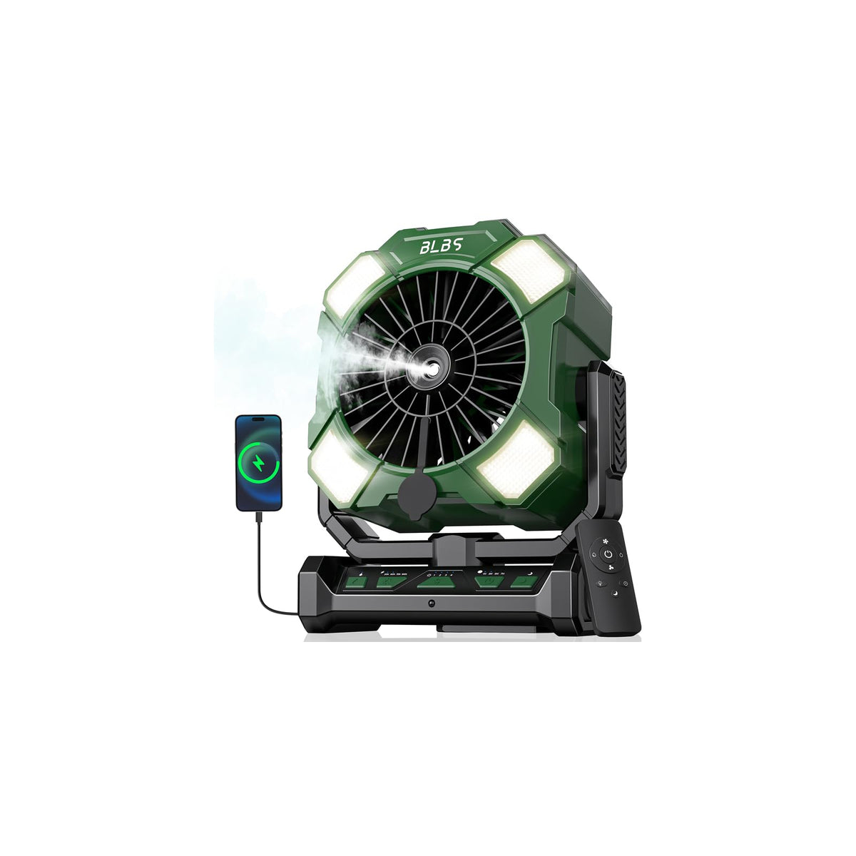 BLBS vista frontal del ventilador portátil enfriamiento inmediato