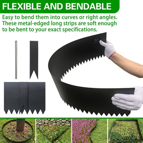 BLENNACY bordes instalados delimitando un parterre, acabado limpio