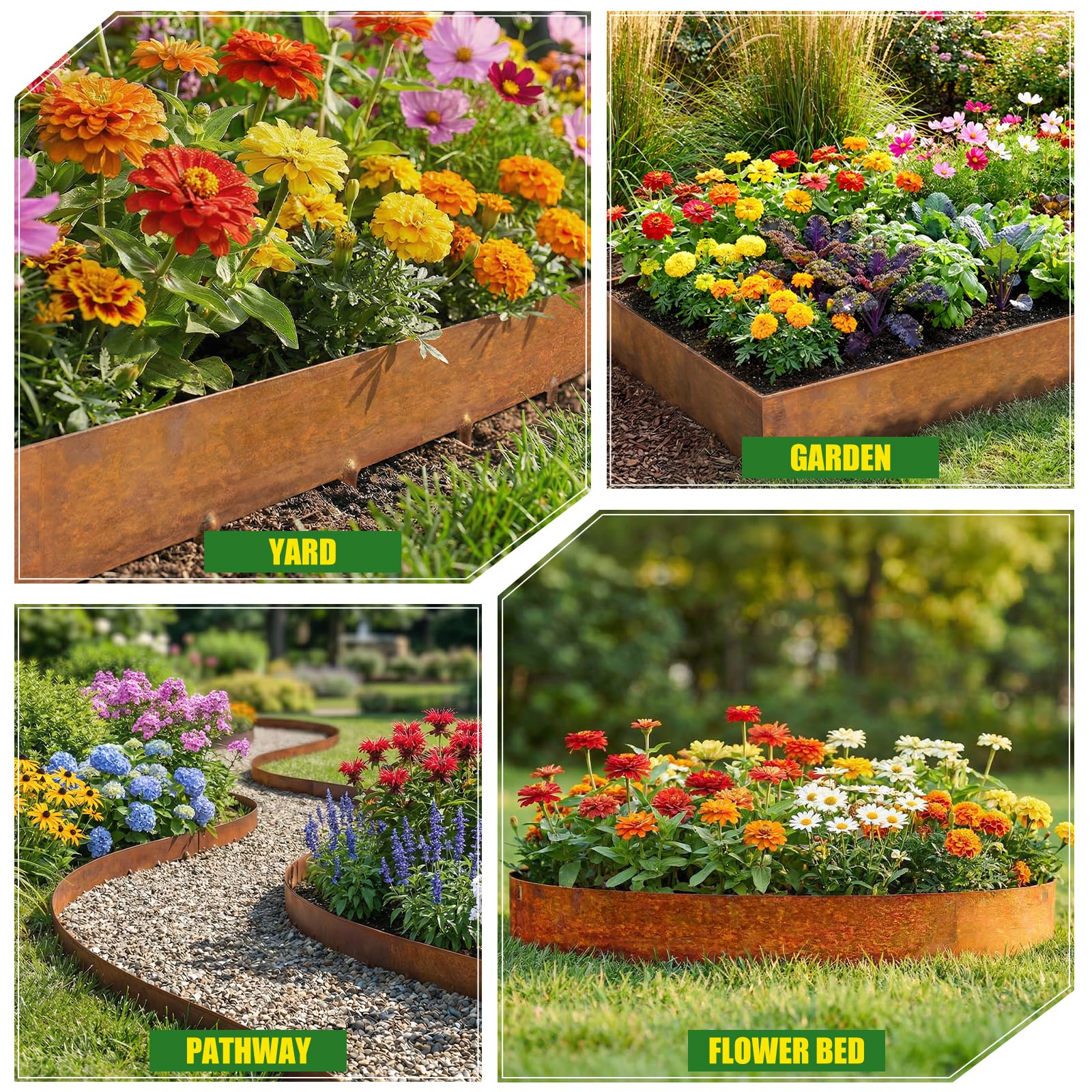 BLENNACY transformación de jardín antes y después con borde definido