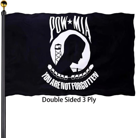 Bleshope bandera POW/MIA frontal mostrando diseño nítido y respeto