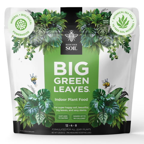BLESS YOUR SOIL empaque frontal mostrando fertilizante concentrado y rendimiento