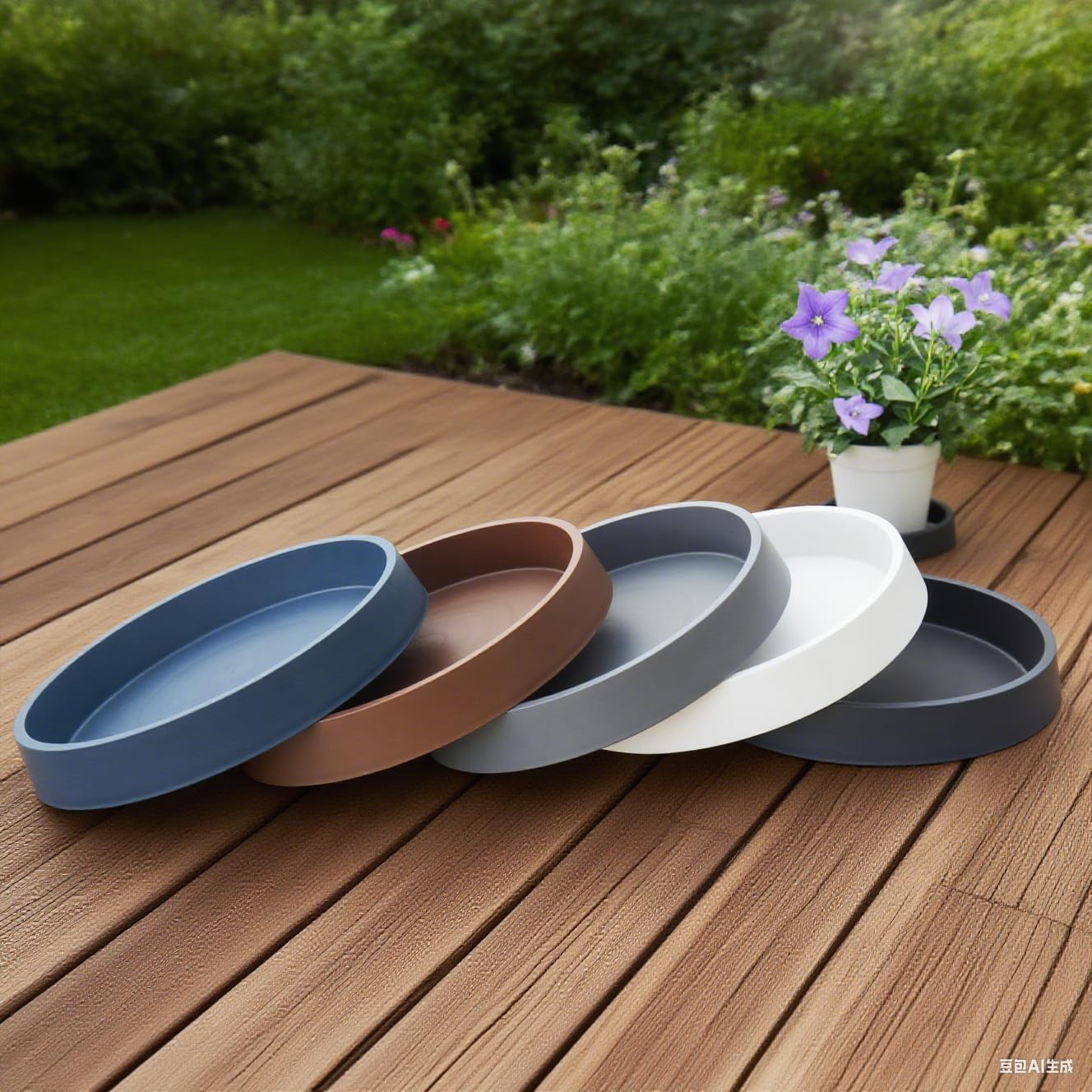 Bleuhome bandeja usada como comedero para aves atrae fauna y decora
