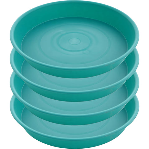Bleuhome bandeja frontal teal protegiendo superficie y reteniendo agua