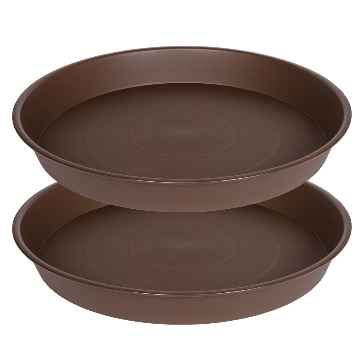 Bleuhome plato frontal 12" chocolate mostrando forma y tamaño, protege superficies
