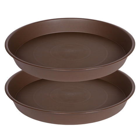 Bleuhome plato frontal 12" chocolate mostrando forma y tamaño, protege superficies