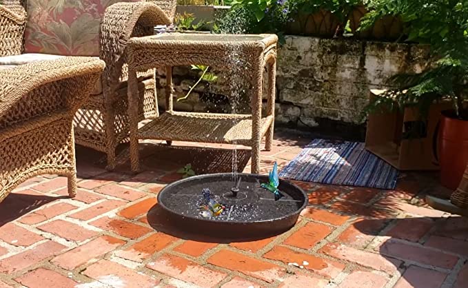 Bleuhome bandeja como bebedero para aves en jardín, atrae aves de forma segura
