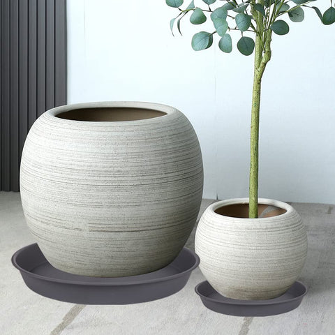 Bleuhome plato con maceta en uso evita filtraciones y manchas