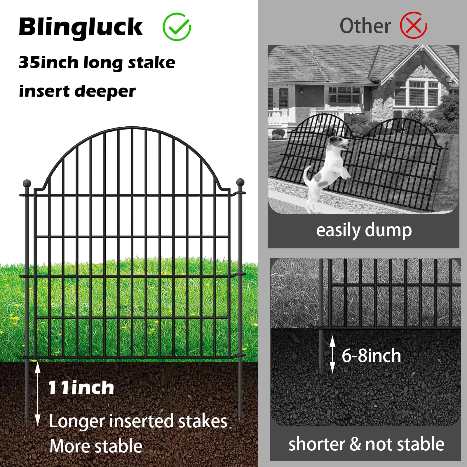 Blingluck estaca siendo clavada en suelo, montaje sin excavación y fijación segura