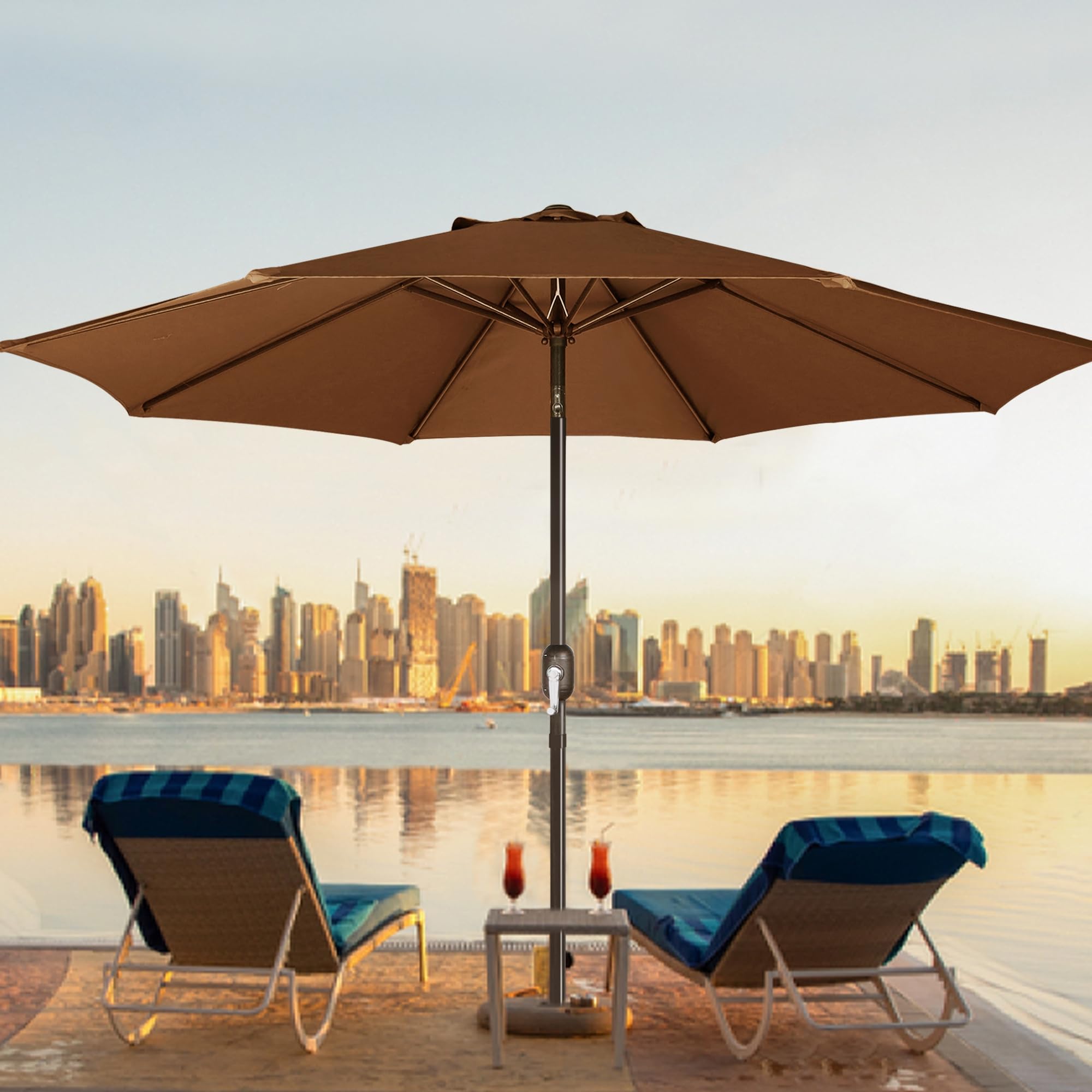 Blissun lado a lado con mesa para visualizar cobertura y escala